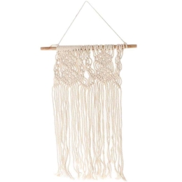 Διακοσμητικό Τοίχου Μακραμέ 012.862380013 25x60cm Ecru Ξύλο,Σχοινί
