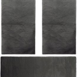 Σετ Χαλιά Κρεβατοκάμαρας 3Τμχ. Puffy FC7A Antislip Dark Grey New Plan SET(2 67X140&67X210) Πολυέστερ