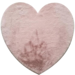 Χαλί Puffy FC19 Heart Antislip Round Light Pink New Plan 120X120cm Round