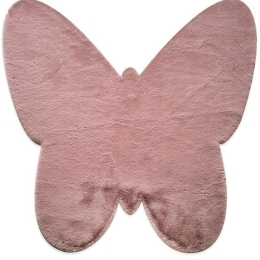 Χαλί Puffy JM7 Butterfly Antislip Round Dark Pink New Plan 120X120cm Round