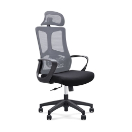 BF8600 ΠΟΛΥΘΡΟΝΑ ΓΡΑΦΕΙΟΥ ΔΙΕΥΘΥΝΤΗ, MESH ΓΚΡΙ, ΥΦΑΣΜΑ ΜΑΥΡΟ