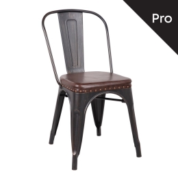 RELIX ΚΑΡΕΚΛΑ-PRO, ΣΤΟΙΒΑΖΟΜΕΝΗ, ΜΕΤΑΛΛΟ ΒΑΦΗ ANTIQUE BLACK, PU ΣΚΟΥΡΟ ΚΑΦΕ