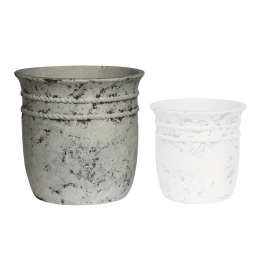 FLOWER POT-15 Φ47X46CM, CEMENT ΑΠΟΧΡΩΣΗ ANTIQUE WHITE