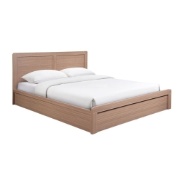CALIBER ΚΡΕΒΑΤΙ ΔΙΠΛΟ ΓΙΑ ΣΤΡΩΜΑ 150X200CM, ΑΠΟΧΡΩΣΗ SONOMA OAK