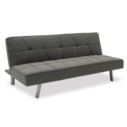 ΚΑΝΑΠΕΣ-ΚΡΕΒΑΤΙ TRAVIS PAKOWORLD 3ΘΕΣΙΟΣ ΜΕ ΥΦΑΣΜΑ ΓΚΡΙ 175X83X74ΕΚ