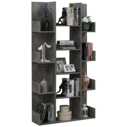 ΒΙΒΛΙΟΘΗΚΗ CHARLES PAKOWORLD ΜΕΛΑΜΙΝΗΣ ΓΚΡΙ OAK 90X31X182.5ΕΚ