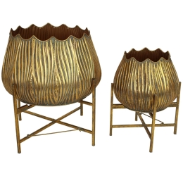 ΚΑΣΠΩ ARTELIBRE ΧΡΥΣΟ ΜΕΤΑΛΛΟ 43X43X48.5CM ΣΕΤ 2ΤΜΧ