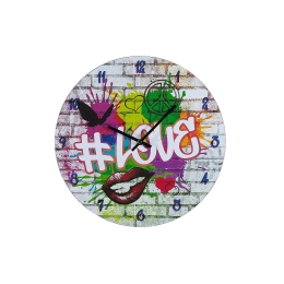 ΡΟΛΟΙ ΤΟΙΧΟΥ ARTELIBRE 'LOVE' ΜΕ ΓΚΡΑΦΙΤΙ ΠΟΛΥΧΡΩΜΟ MDF Φ33.8X2CM