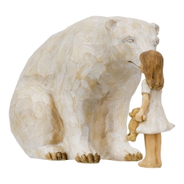 ΦΙΓΟΥΡΑ BEAR CHILD "ANIMAL LOVER" CHILD MOTIF ΠΟΛΥΡΕΖΙΝΗ ECRU PU 20X10X11.5CM