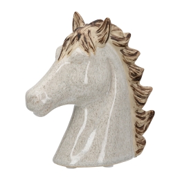  SCULPTURE HORSE CERAMIC BEIGE 14X6X14CM 14X6X14CM