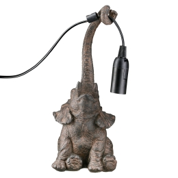 ΕΠΙΤΡΑΠΕΖΙΟ ΦΩΤΙΣΤΙΚΟ ELEPHANT ΣΥΝΘΕΤΙΚΗ ΡΗΤΙΝΗ ΚΑΦΕ 12X13X28CM 12X13X28CM