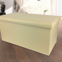 ΣΚΑΜΠΟ ΜΕ ΑΠΟΘΗΚΕΥΤΙΚΟ ΧΩΡΟ ΜΠΕΖ ΔΕΡΜΑ 76X38X38CM