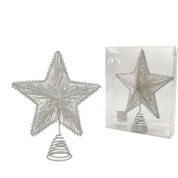 ΚΟΡΥΦΗ ΔΕΝΤΡΟΥ ΑΣΤΕΡΙ ΜΕ GLITTER ΛΕΥΚΟ 30CM
