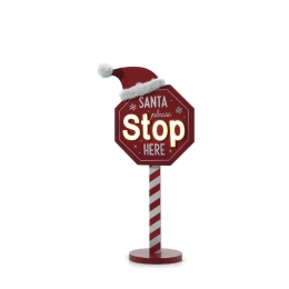 ΣΗΜΑ SANTA STOP ΚΟΚΚΙΝΟ 51CM