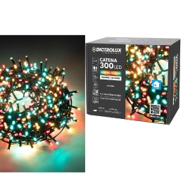 300 LED ΕΣΩΤ. & ΕΞΩΤ. ΧΩΡΟΥ ΜΕ 8 ΠΡΟΓΡΑΜΜΑΤΑ ΚΑΙ ΜΕΤΑΣΧΗΜΑΤΙΣΤΗ ΠΟΛΥΧΡΩΜΟ ΦΩΣ ΠΡΑΣΙΝΟ ΚΑΛΩΔΙΟ ΜΗ ΕΠΕΚΤΕΙΝΟΜΕΝΟ IP44 31V 