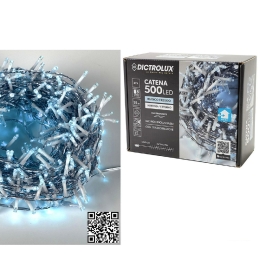 500 LED ΕΣΩΤ. & ΕΞΩΤ. ΧΩΡΟΥ ΜΕ 8 ΠΡΟΓΡΑΜΜΑΤΑ ΨΥΧΡΟ ΛΕΥΚΟ ΦΩΣ ΔΙΑΦΑΝΟ ΚΑΛΩΔΙΟ ΜΗ ΕΠΕΚΤΕΙΝΟΜΕΝΟ 31V 17M