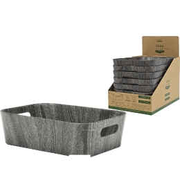 ΚΑΛΑΘΙ ΓΚΡΙ ΠΛΑΣΤΙΚΟ/ΧΑΡΤΙ 37X26X11CM ΣΕ 6 ΧΡΩΜΑΤΑ