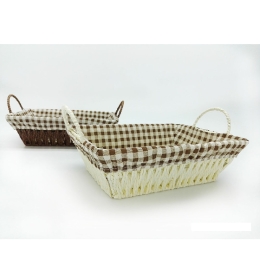 ΚΑΛΑΘΙ ΚΑΡΟ ΚΡΕΜ/ΚΑΦΕ ΨΑΘΙΝΟ 26X19X8CM ΣΕ 2 ΧΡΩΜΑΤΑ