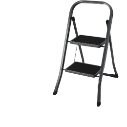 ΣΚΑΜΠΟ EASYCLIMB ΑΤΣΑΛΙ ΜΑΥΡΟ/ΑΣΗΜΙ 46.5X54X81CM 2ΤΜΧ