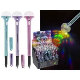 ΣΤΥΛΟ DISCO BALL ΜΕ LED ΠΛΑΣΤΙΚΟ 16CM ΣΕ 3 ΧΡΩΜΑΤΑ