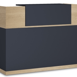 ΓΡΑΦΕΙΟ RECEPTION LOTUS PAKOWORLD ΣΕ ΧΡΩΜΑ ΦΥΣΙΚΟ - ΑΝΘΡΑΚΙ 180X70X110ΕΚ