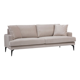 ΚΑΝΑΠΕΣ 2ΘΕΣΙΟΣ FORTUNE PAKOWORLD ΒΕΛΟΥΔΟ ΜΠΕΖ-ΜΑΥΡΟ 175X90X88ΕΚ