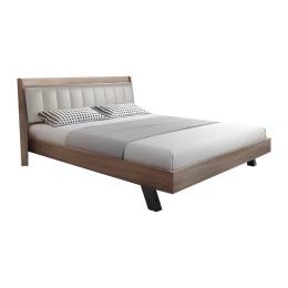ΚΡΕΒΑΤΙ FRANKLY PAKOWORLD OAK-ΛΕΥΚΟ PU 150X200ΕΚ