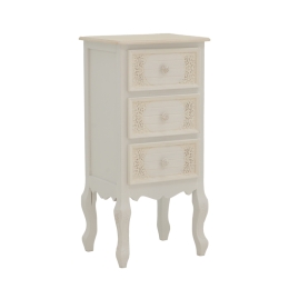 ΚΟΜΟΔΙΝΟ PAZLEN INART MDF ΣΕ ΛΕΥΚΗ ΑΝΤΙΚΕ ΑΠΟΧΡΩΣΗ 40X34.5X82ΕΚ