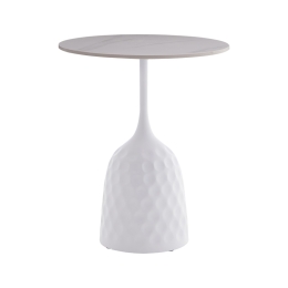 ΒΟΗΘΗΤΙΚΟ ΤΡΑΠΕΖΙ KOUSIEN INART ΛΕΥΚΟ SINTERED STONE Φ50X60ΕΚ