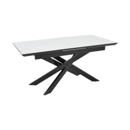 ΤΡΑΠΕΖΙ ROGEMI PAKOWORLD ΓΚΡΙ MDF-ΜΑΥΡΟ ΜΕΤΑΛΛΟ 160-200X90X75ΕΚ