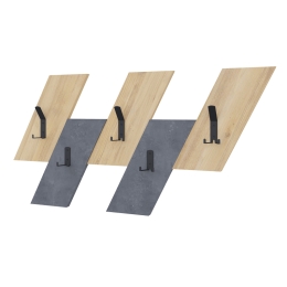 ΚΡΕΜΑΣΤΡΑ ΤΟΙΧΟΥ LIVY PAKOWORLD OAK-ΓΚΡΙ ΜΕΛΑΜΙΝΗΣ 75.2X1.8X45.3ΕΚ