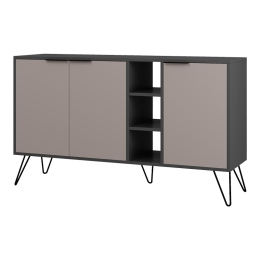 ΜΠΟΥΦΕΣ CLARA PAKOWORLD ΣΕ ΜΟΚΑ-ΑΝΘΡΑΚΙ ΑΠΟΧΡΩΣΗ 142X35,6X83ΕΚ
