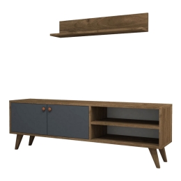 ΣΥΝΘΕΤΟ ΣΑΛΟΝΙΟΥ ARIC PAKOWORLD ΑΝΘΡΑΚΙ-ΚΑΡΥΔΙ 140X30X45ΕΚ