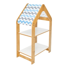 ΡΑΦΙΕΡΑ MONTESSORI ZOILEN PAKOWORLD ΦΥΣΙΚΟ-ΛΕΥΚΟ-ΜΠΛΕ MDF 50X30X80ΕΚ