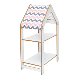 ΡΑΦΙΕΡΑ MONTESSORI ZOILEN PAKOWORLD ΛΕΥΚΟ-ΡΟΖ MDF 50X30X80ΕΚ