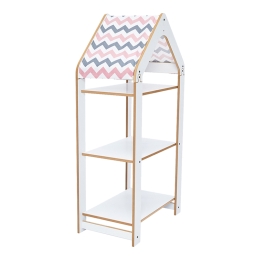 ΡΑΦΙΕΡΑ MONTESSORI ZOILEN I PAKOWORLD ΛΕΥΚΟ-ΡΟΖ MDF 50X30X100ΕΚ
