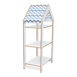 ΡΑΦΙΕΡΑ MONTESSORI ZOILEN I PAKOWORLD ΛΕΥΚΟ-ΜΠΛΕ MDF 50X30X100ΕΚ