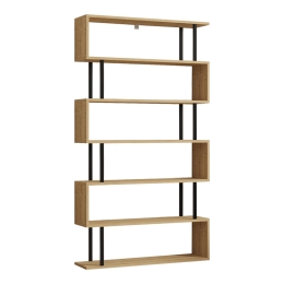 ΒΙΒΛΙΟΘΗΚΗ ZIZA PAKOWORLD ΣΕ OAK  ΑΠΟΧΡΩΣΗ 90X22X162.6ΕΚ