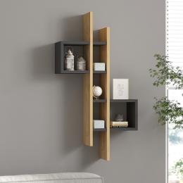 ΡΑΦΙΕΡΑ ΤΟΙΧΟΥ GAREL PAKOWORLD ΣΕ OAK-ΑΝΘΡΑΚΙ ΑΠΟΧΡΩΣΗ 53,8X19,6X108ΕΚ