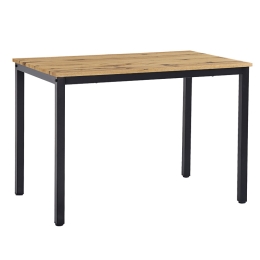 ΤΡΑΠΕΖΙ WITTE PAKOWORLD MDF/METAL ΣΕ SONOMA ΑΠΟΧΡΩΣΗ ΜΕ ΛΕΥΚΟ ΠΟΔΙ 110X70X76ΕΚ