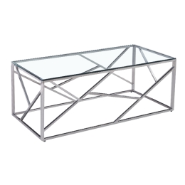 ΤΡΑΠΕΖΙ ΣΑΛΟΝΙΟΥ MABS PAKOWORLD ΑΤΣΑΛΙ ΑΣΗΜΙ-ΓΥΑΛΙ 8MM 120X60X40ΕΚ