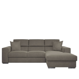 ΚΑΝΑΠΕΣ ΚΡΕΒΑΤΙ ΓΩΝΙΑΚΟΣ ARTELIBRE ΔΕΞΙΑ ΓΩΝΙΑ ELOISE TAUPE 260X170X75-90CM