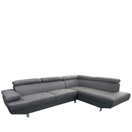 ΚΑΝΑΠΕΣ ΓΩΝΙΑΚΟΣ ARTELIBRE MASAL ΓΚΡΙ ΥΦΑΣΜΑ 280X185X85CM