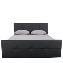 ΚΡΕΒΑΤΙ ARTELIBRE ANEMONE ΜΑΥΡΟ PU ΜΕ ΑΠΟΘΗΚΕΥΤΙΚΟ ΧΩΡΟ 217X170X100CM (ΣΤΡΩΜΑ 160X200CM)