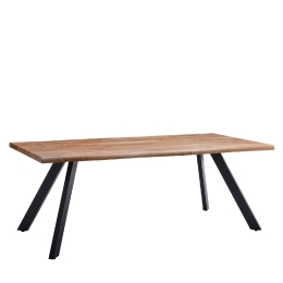ΤΡΑΠΕΖΙ ΤΡΑΠΕΖΑΡΙΑΣ ARTELIBRE AOSA HONEY MAPLE/ΜΑΥΡΟ MDF/ΜΕΤΑΛΛΟ 180X90X76CM