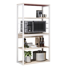 ΡΑΦΙΕΡΑ ΚΟΥΖΙΝΑΣ ARTELIBRE PUFFIN MAPLE/ΛΕΥΚΟ MDF/ΜΕΤΑΛΛΟ 50X30X129CM