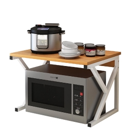 ΡΑΦΙΕΡΑ ΚΟΥΖΙΝΑΣ ARTELIBRE BEAVER ΔΡΥΣ/ΛΕΥΚΟ MDF/ΜΕΤΑΛΛΟ 54X35X34CM