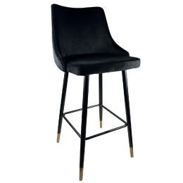 ΣΚΑΜΠΟ BAR ARTELIBRE MANHATTAN ΜΑΥΡΟ ΒΕΛΟΥΔΟ/ΜΕΤΑΛΛΟ 51X57X110CM