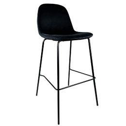 ΣΚΑΜΠΟ BAR ARTELIBRE BROOKLYN ΜΑΥΡΟ ΒΕΛΟΥΔΟ/ΜΕΤΑΛΛΟ 47X51X96CM