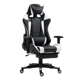ΚΑΡΕΚΛΑ ΓΡΑΦΕΙΟΥ ARTELIBRE GAMING SLIGO ΛΕΥΚΟ/ΜΑΥΡΟ PVC 70X55X122-131CM
